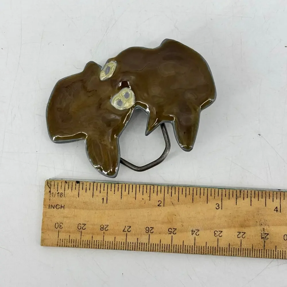 Vintage 1979 Pig Belt Buckle Great American Belt co Farm Cowboy